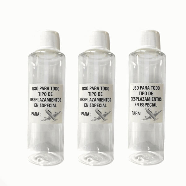 LOTE 3 FRASCOS MULTIUSOS VIAJE 100 ML CON TAPÓN DE ROSCA