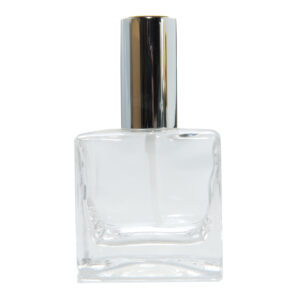 FRASCO CRISTAL CUADRADO 100 ML. PLATA