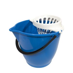 CUBO CON ESCURRIDOR 13 L ASA PLÁSTICO
